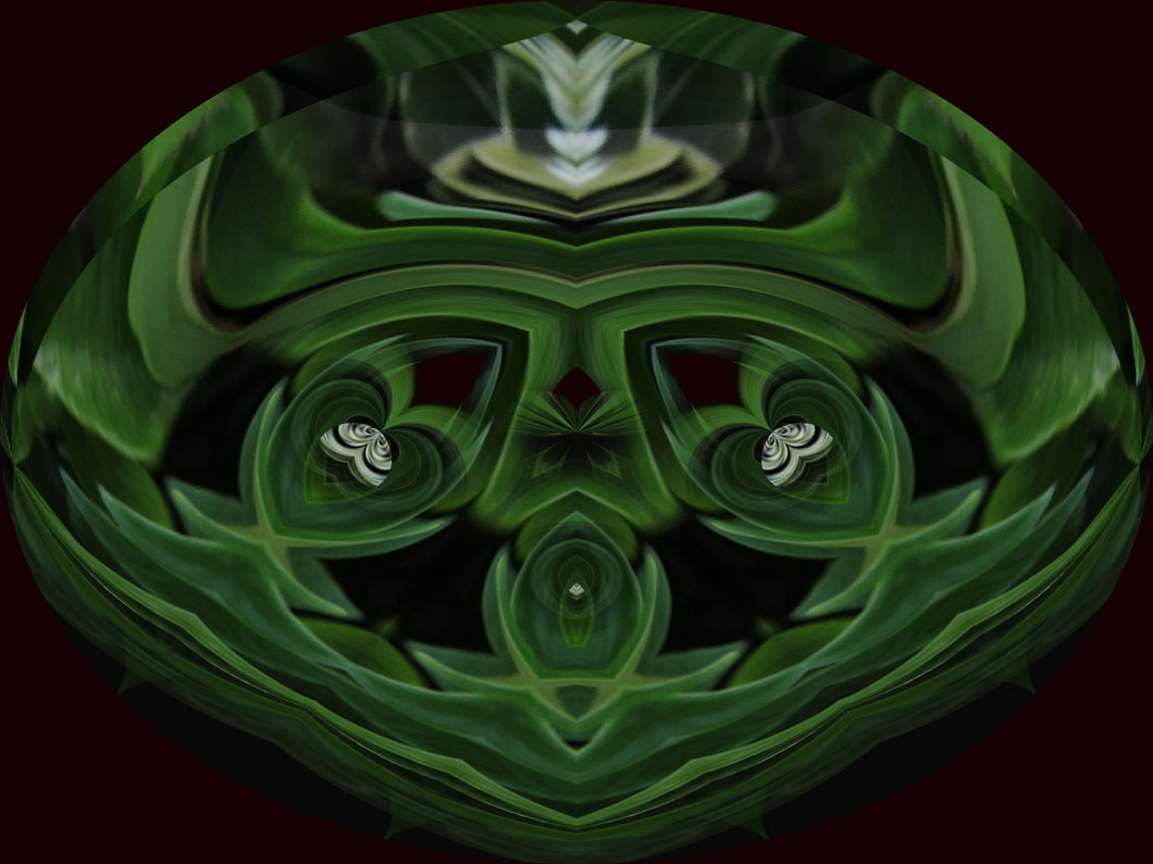 CZ Card Green Agate Dust Mystical Amulet by Cuzco Artist Channeller