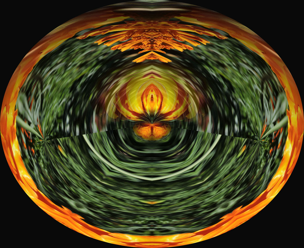 CZ Card - Golden Flame - Mystical Lamp by Cuzco Artist Channeller